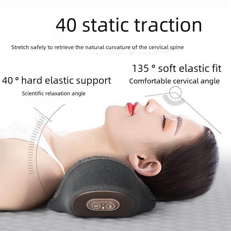 Oreiller de Support Cervical avec Massage et Thérapie par Chaleur