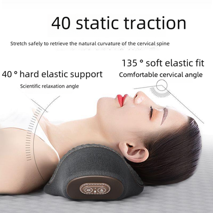 Oreiller de Support Cervical avec Massage et Thérapie par Chaleur