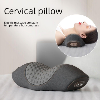 Oreiller de Support Cervical avec Massage et Thérapie par Chaleur