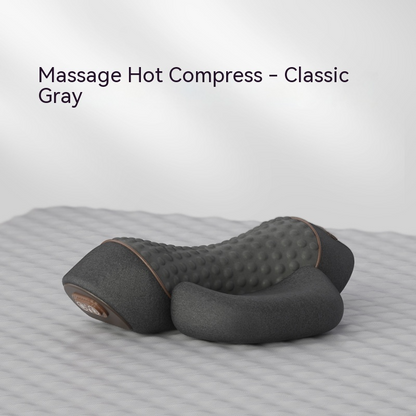 Oreiller Cervical Orthopédique pour le Soutien du Cou, Massage & Chauffage, Mousse à Mémoire de Forme